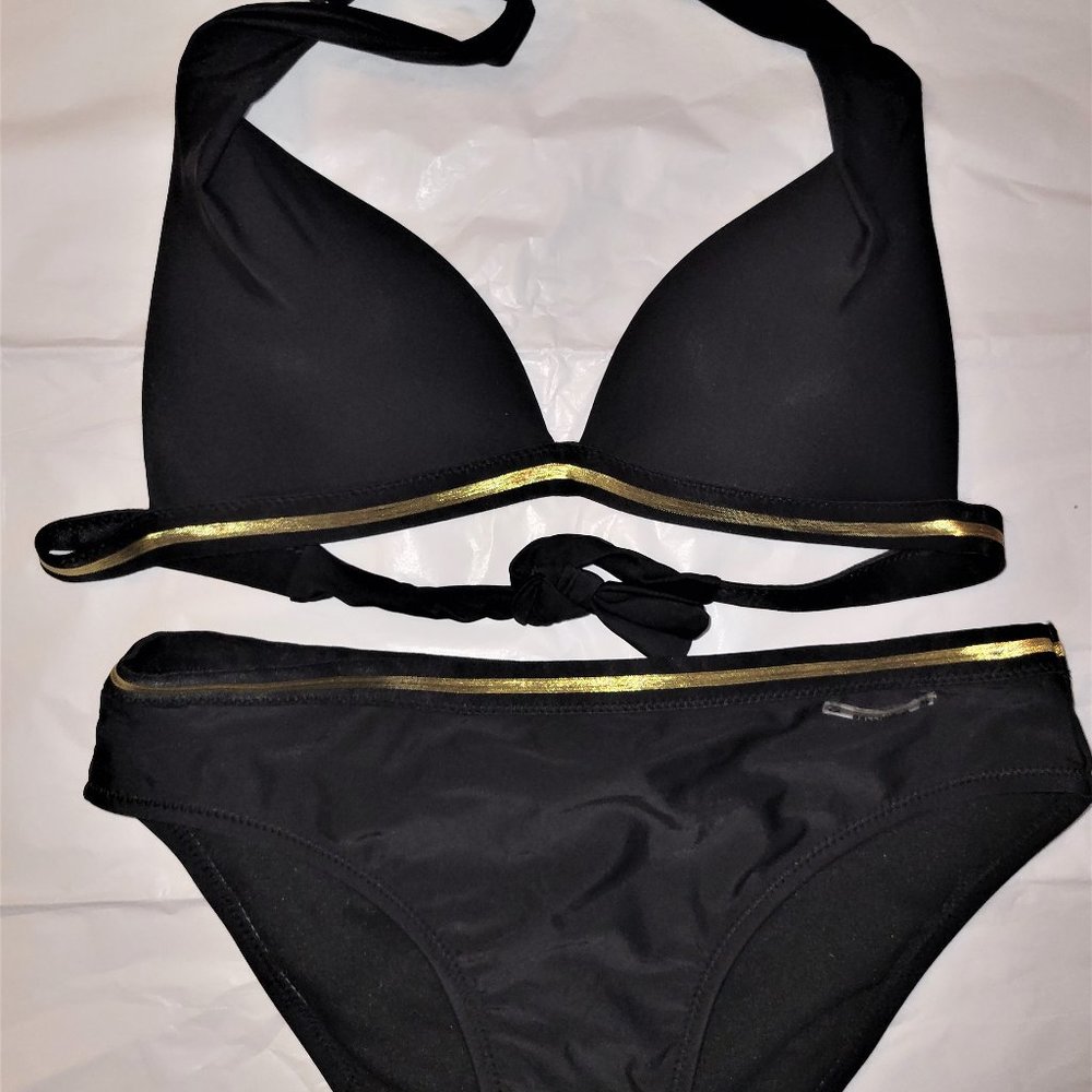 NWT! Black/Gold Bathing Suit - EU42/US - Small